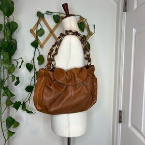 J. CREW Cognac Leather Shoulder Bag